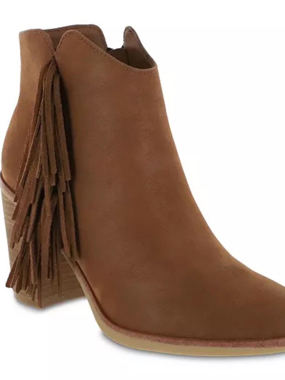 MIA Fringe Booties Tan Brown Gentle Use Women’s Size 10 Western Cowgirl